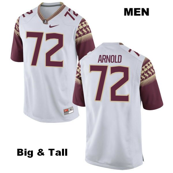 Men's NCAA Nike Florida State Seminoles #72 Mike Arnold College Big & Tall White Stitched Authentic Football Jersey JFY2769GN